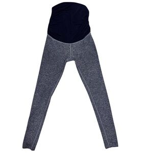 Beyond the Bump Spacedye Gray and Black Foldover Maternity Leggings Size Small